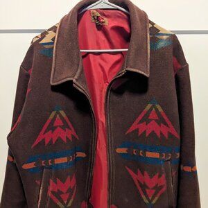 Vintage Pendelton Aztec Wool Jacket Size Large *Read Description*